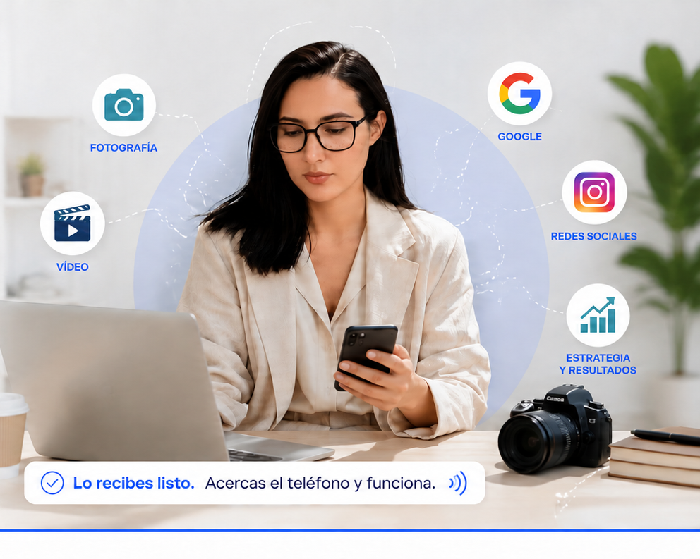 Equipo VINKIA conectando fotografía, Google, redes y estrategia